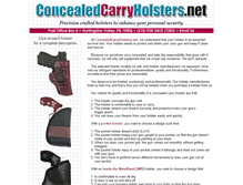 Tablet Screenshot of concealedcarryholsters.net
